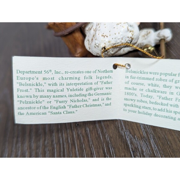 VTG Dept 56 Father Frost Belsnickle Santa Claus Christmas Tree Ornament Yule Log - Picture 8 of 8